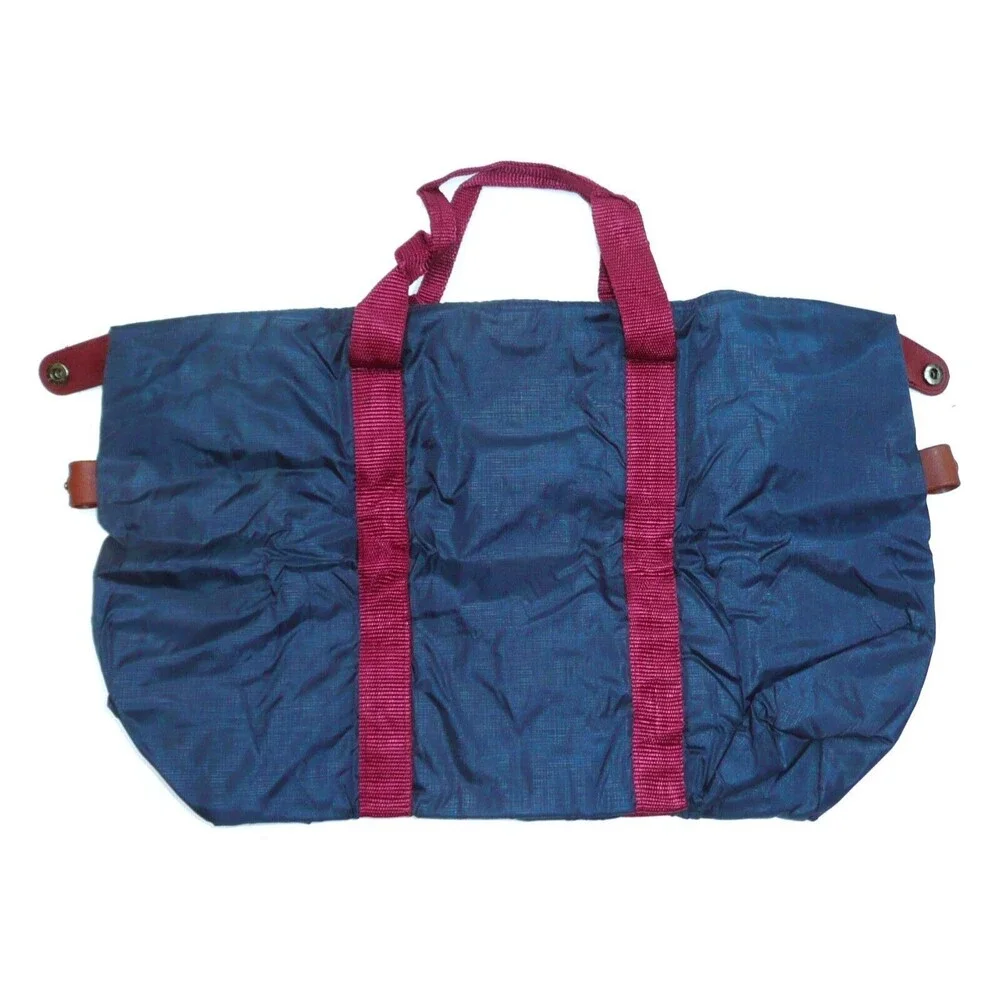 NWT Pierre Cardin Paris New York Blue Maroon Zippered Handbag Tote Purse Gym Bag
